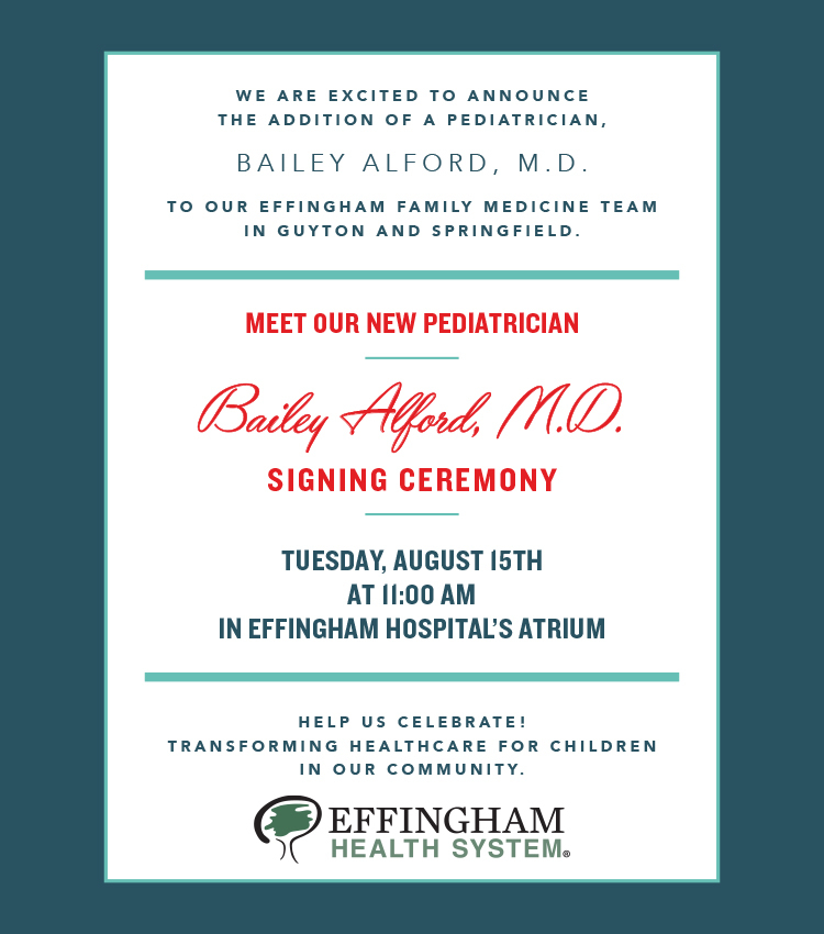 Pediatrician Signing Event  Effingham  Health System